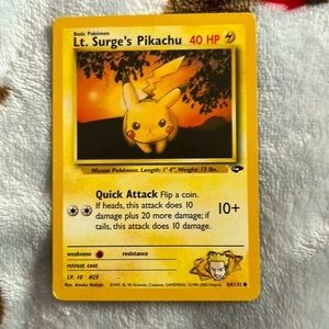 1995,96,98 Nintendo Creatures Lt. Surge's Pikachu 84/132